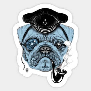 Sailor Pug Sticker